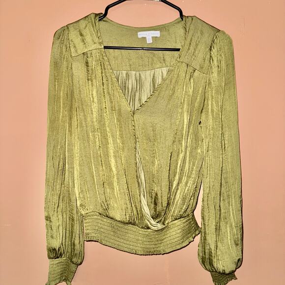 Maison D'Amelie Anthropologie Olive Green Blouse - Small - Picture 1 of 9
